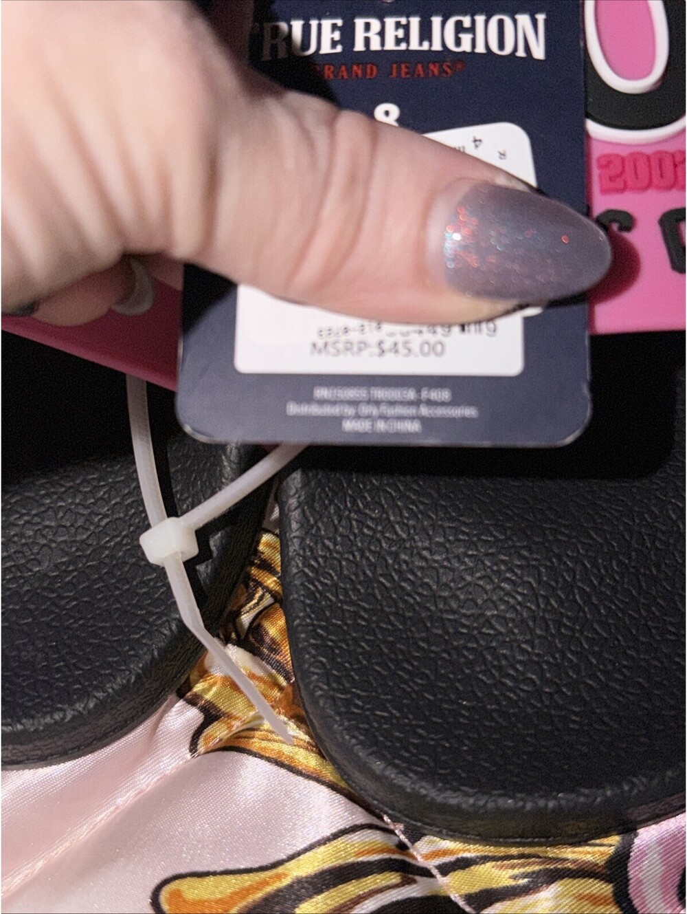 Womens True Religions Slides HOT PINK NEW Y2k style - Picture 3 of 5